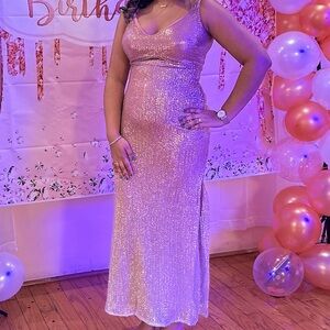 Ombré Sequin Maxi Dress